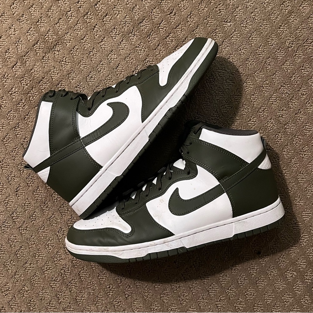 Nike Dunk High Olive Green/White